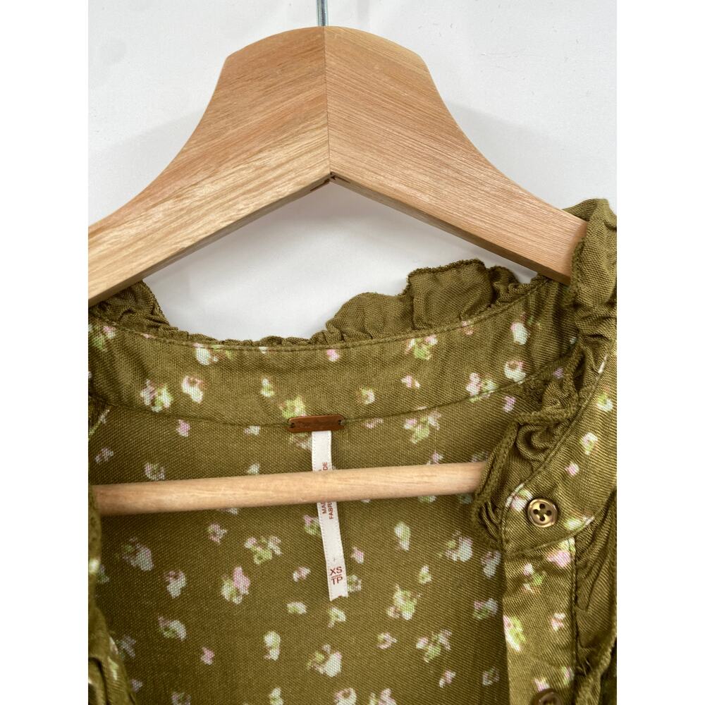 Free People XS Rare Feelings Midi Dress in Green - Picture 4 of 11